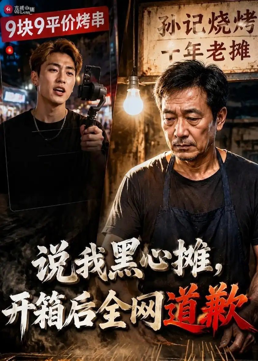《说我黑心摊，开箱后全网道歉（43集）AI短剧（夸克网盘）》短剧封面