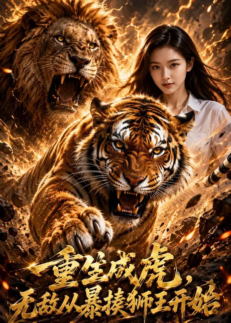 《重生成虎，无敌从暴揍狮王开始（80集）AI短剧（百度网盘）》短剧封面