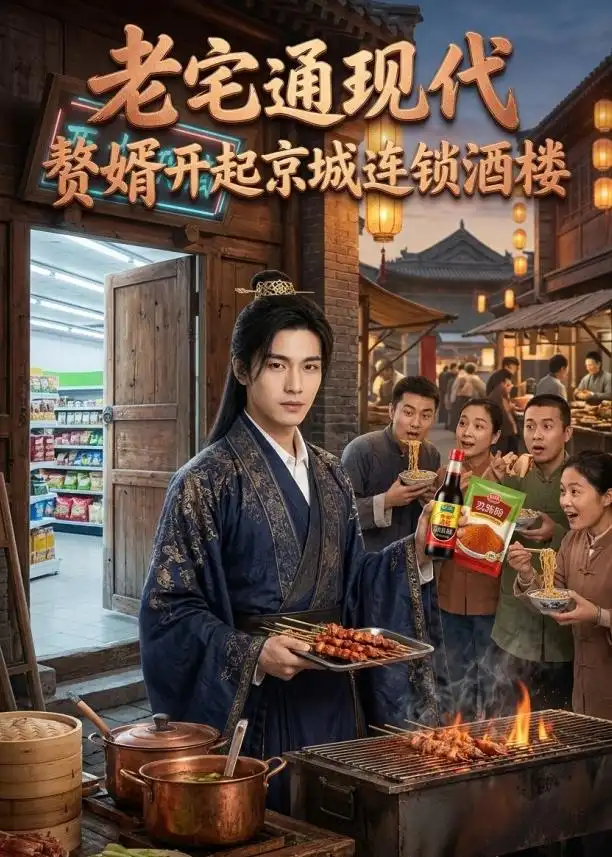 《老宅通现代，赘婿开起京城连锁酒楼（120集）（夸克网盘）》短剧封面