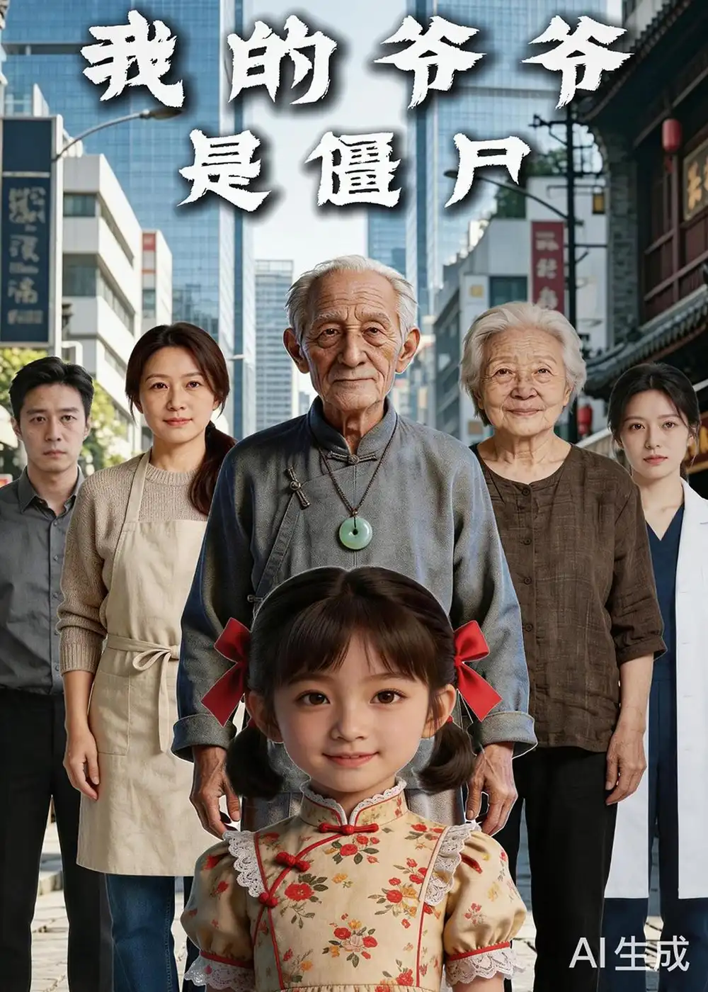 《我的爷爷是僵尸（11集）AI短剧（夸克网盘）》短剧封面