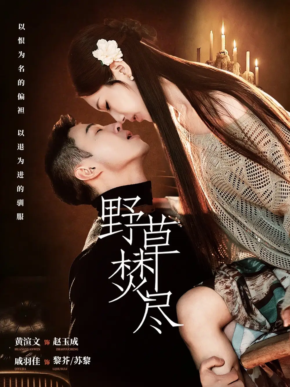 《野草焚尽（74集）黄渲文＆戚羽佳（夸克网盘）》短剧封面