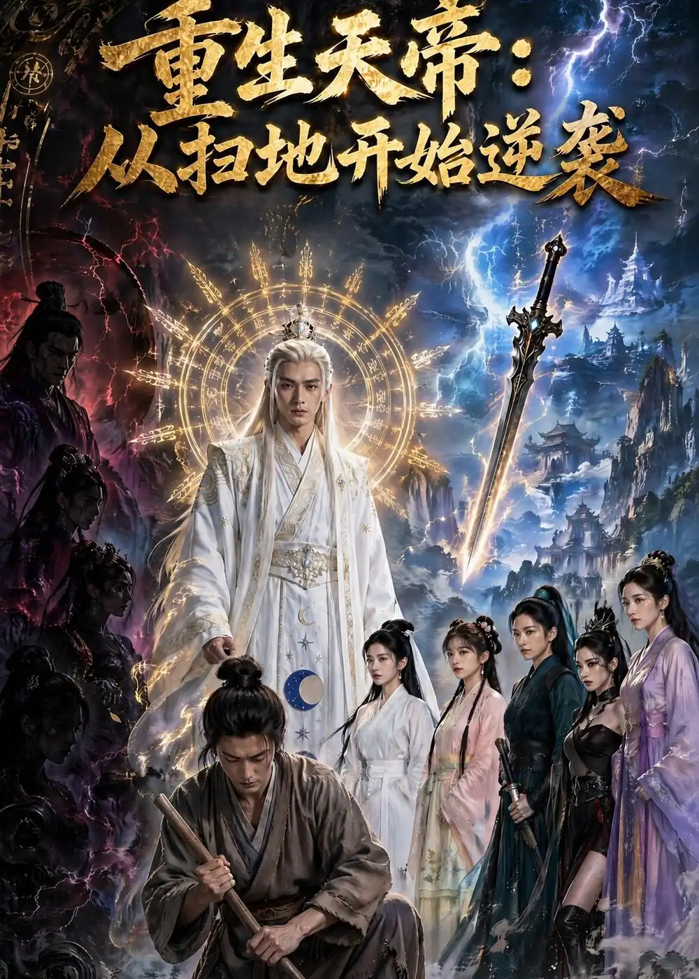 《重生天帝：从扫地开始逆袭（59集）AI短剧（夸克网盘）》短剧封面
