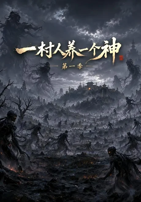 《一村人养一个神第一季（80集）（夸克网盘）》短剧封面