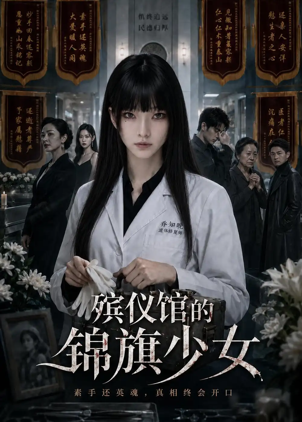 《殡仪馆的锦旗少女（36集）AI短剧 (2026)》短剧封面