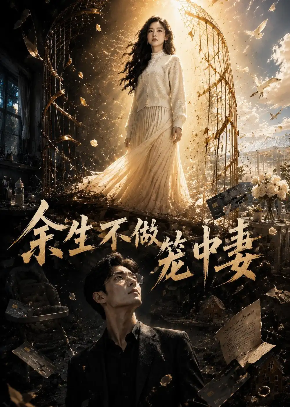 《余生不做笼中妻（52集）AI短剧（夸克网盘）》短剧封面