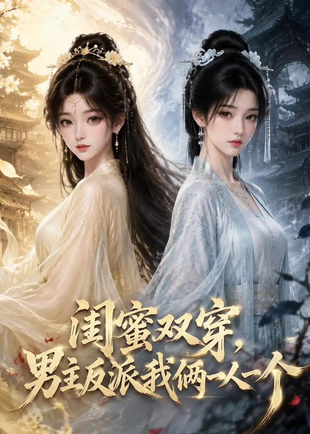 《闺蜜双穿,男主反派我俩一人一个(83集)(夸克网盘)》短剧封面