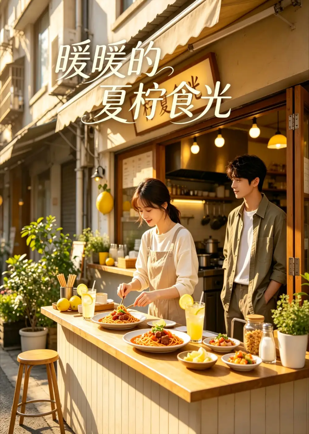 《暖暖的夏柠食光（59集）AI短剧 (2026)》短剧封面