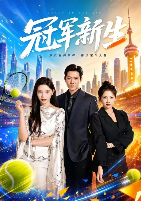 《冠军新生(62集)龙泽鸣&张琴(夸克网盘)》短剧封面