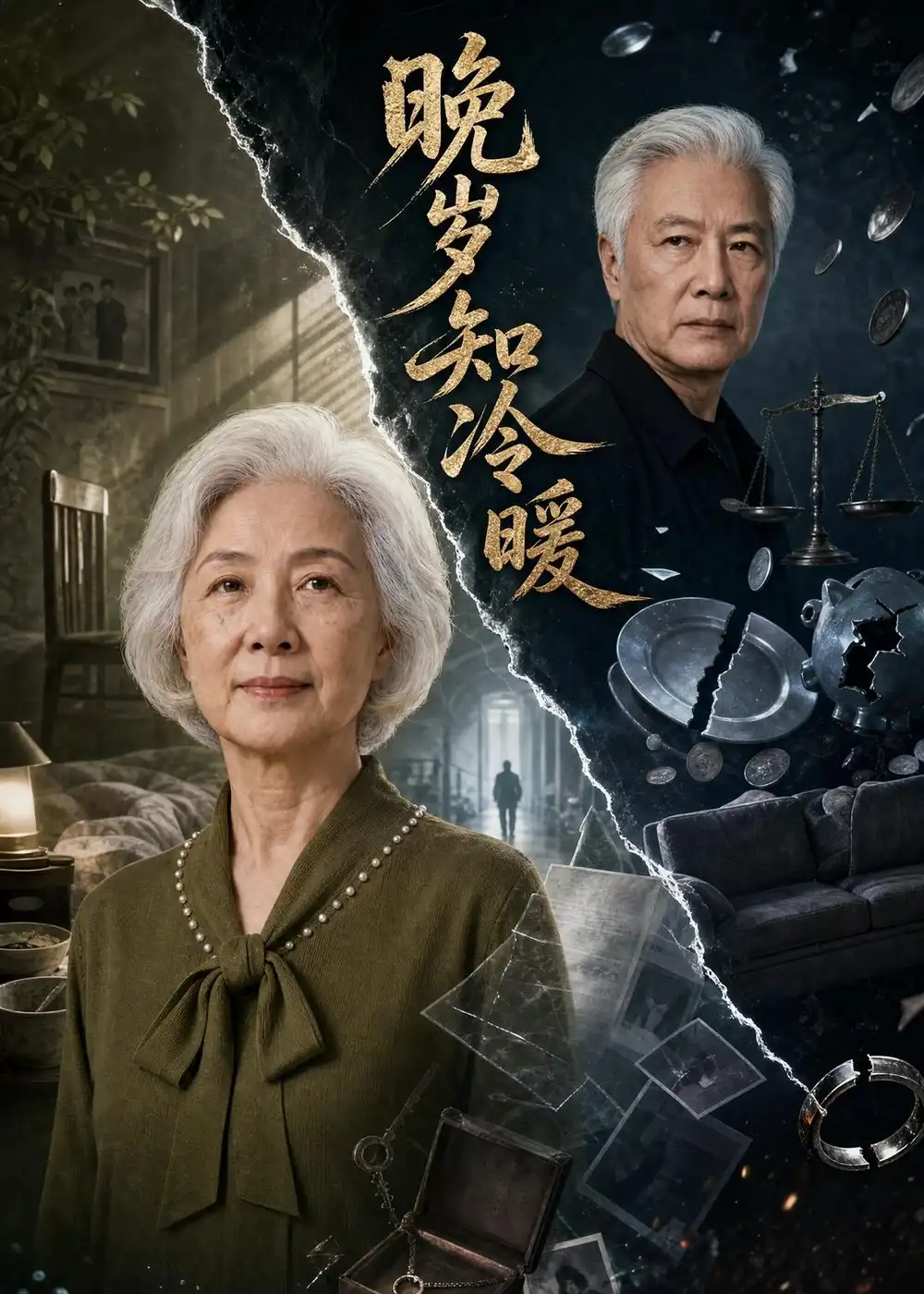 《晚岁知冷暖（66集）AI短剧（夸克网盘）》短剧封面