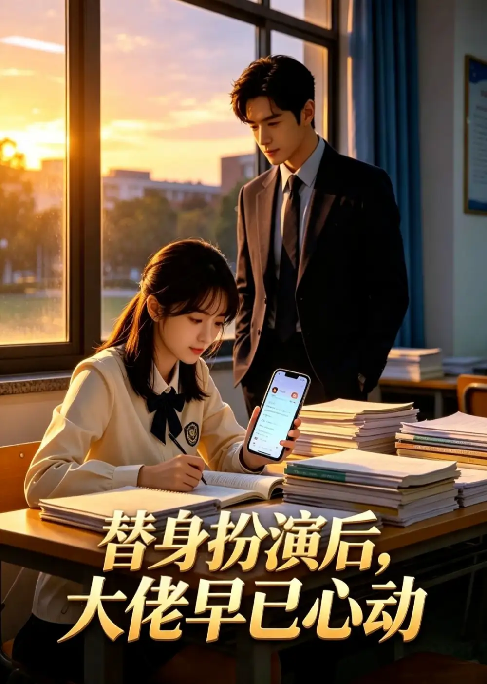 《替身扮演后，大佬早已心动（35集）AI短剧 (2026)》短剧封面