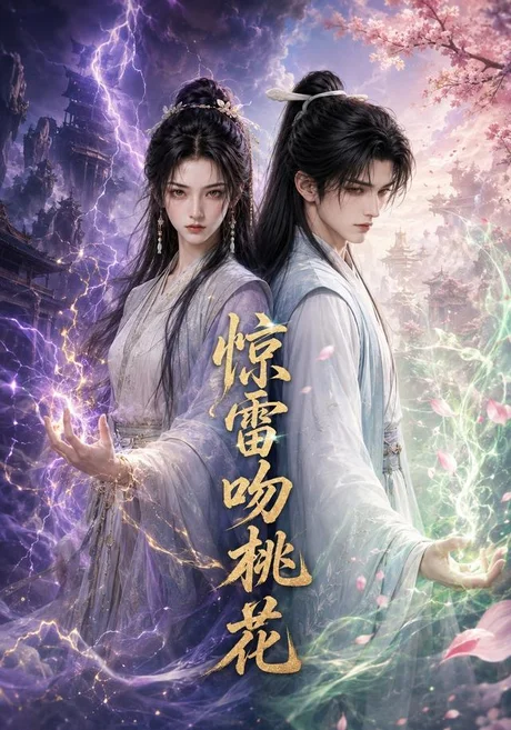 《惊雷吻桃花（78集）（夸克网盘）》短剧封面