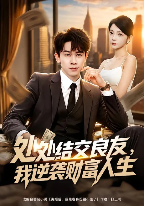 《处处结交良友，我逆袭财富人生（80集）胡文飞＆卢美汕（夸克网盘）》短剧封面