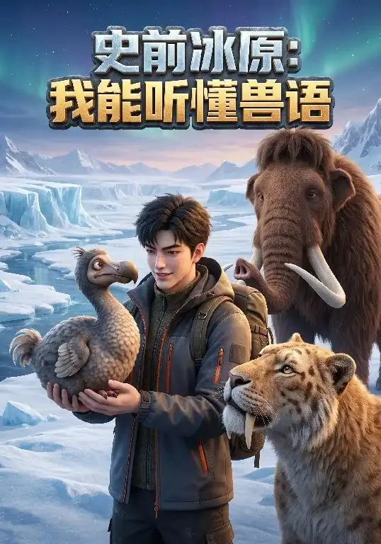 《史前冰原:我能听懂兽语(52集)AI短剧(夸克网盘)》短剧封面
