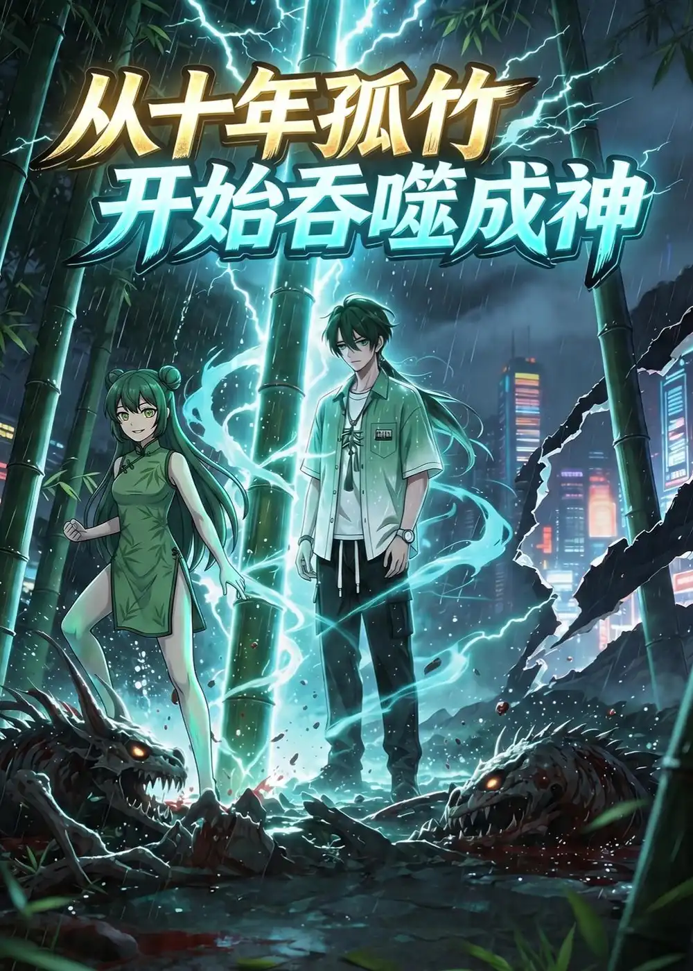 《从十年孤竹开始吞噬成神（80集）动漫（夸克网盘）》短剧封面