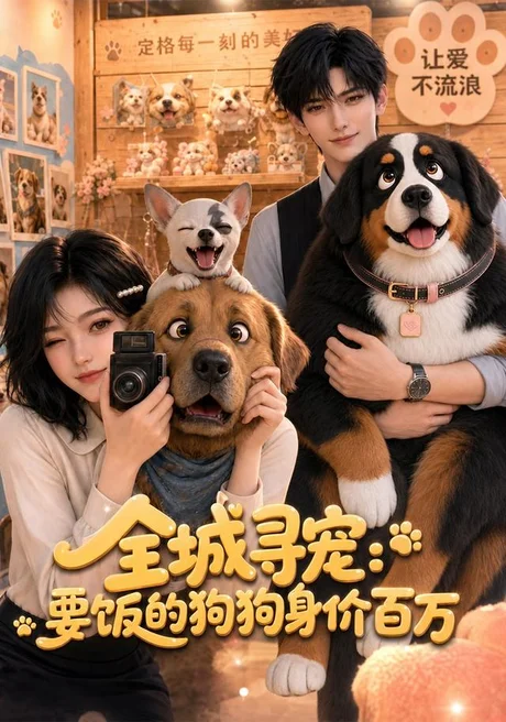 《全城寻宠:要饭的狗狗身价百万(53集)(夸克网盘)》短剧封面
