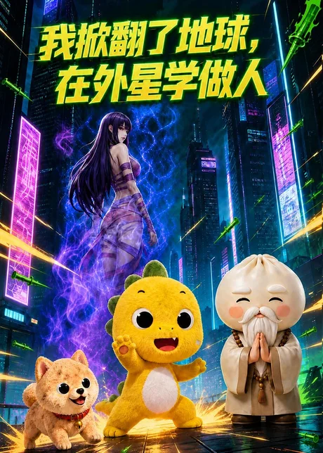 《我掀翻了地球，在外星学做人（44集）动漫（百度网盘）》短剧封面