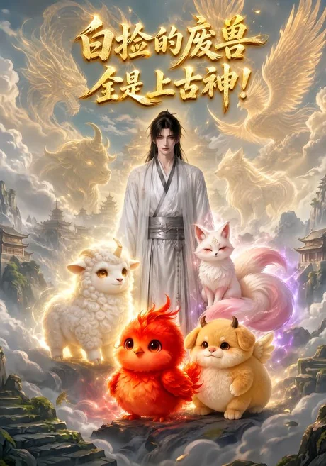 《白捡的废兽全是上古神（60集）（夸克网盘）》短剧封面