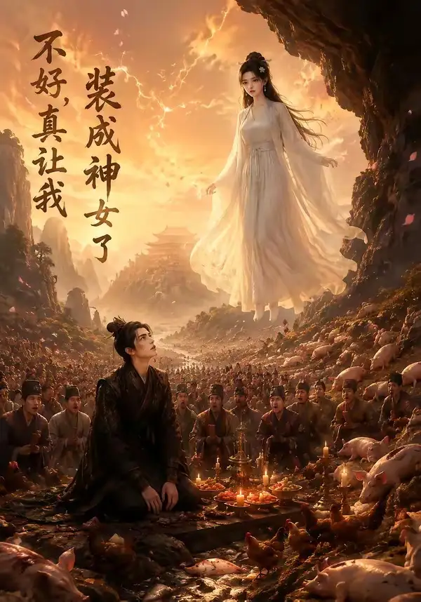 《不好，真让我装成神女了（46集）（夸克网盘）》短剧封面