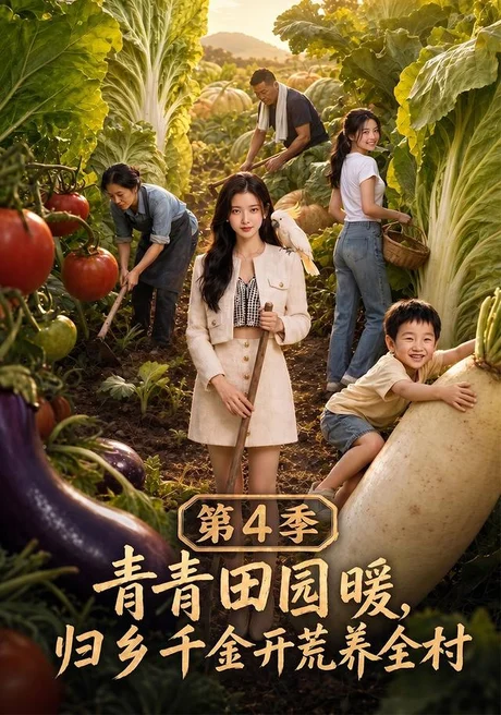 《青青田园暖，归乡千金开荒养全村第4季（132集）AI短剧 (2026)》短剧封面