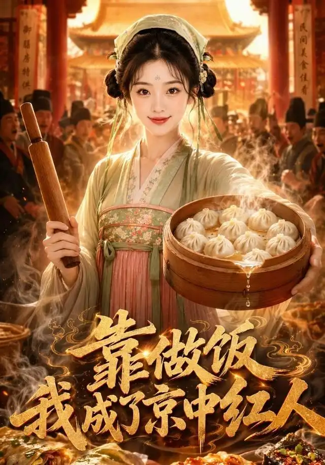 《靠做饭我成了京中红人（51集）（夸克网盘）》短剧封面