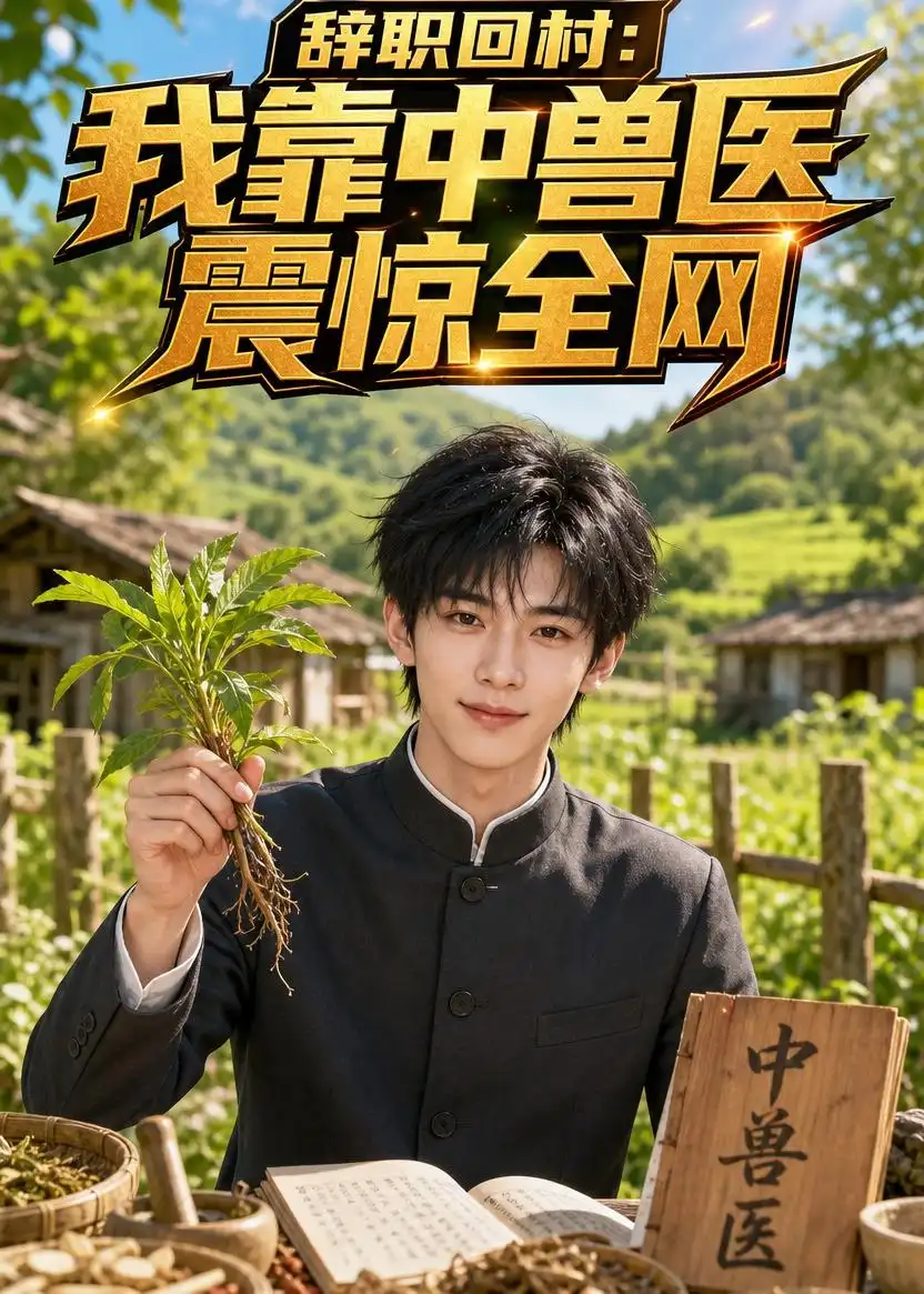 《辞职回村：我靠中兽医震惊全网（34集）（夸克网盘）》短剧封面