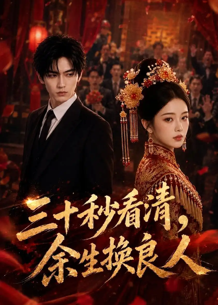 《三十秒看清，余生换良人（57集）AI短剧 (2026)》短剧封面