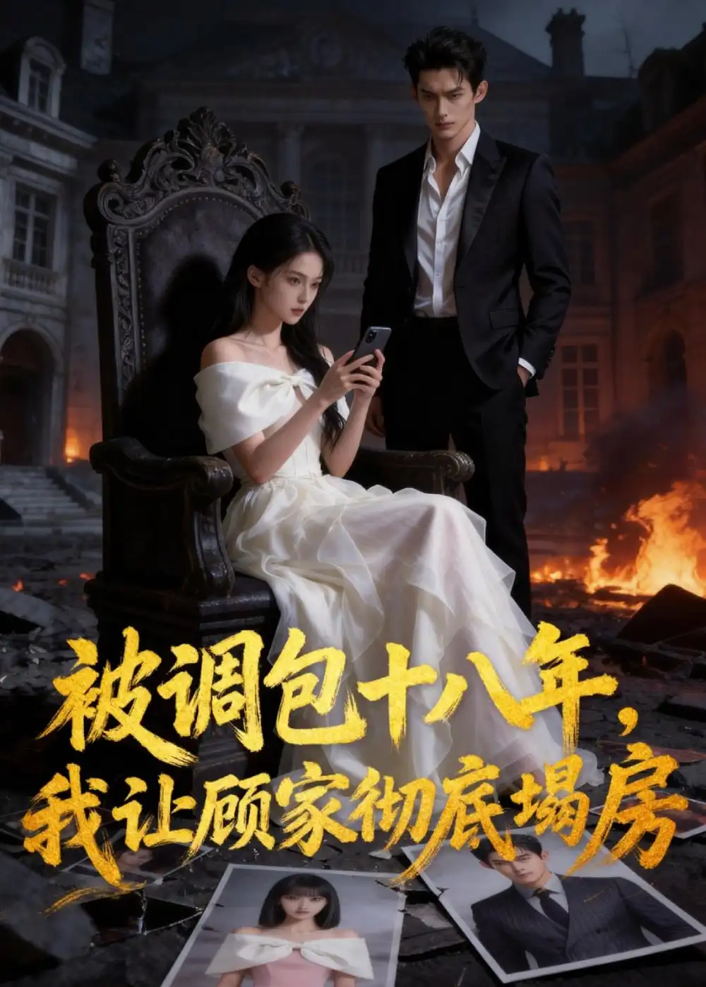 《被调包十八年，我让顾家彻底塌房（30集）Ai短剧（夸克网盘）》短剧封面