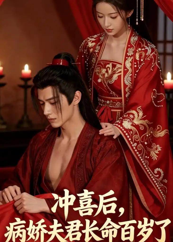 《冲喜后，病娇夫君长命百岁了（38集）AI短剧（夸克网盘）》短剧封面
