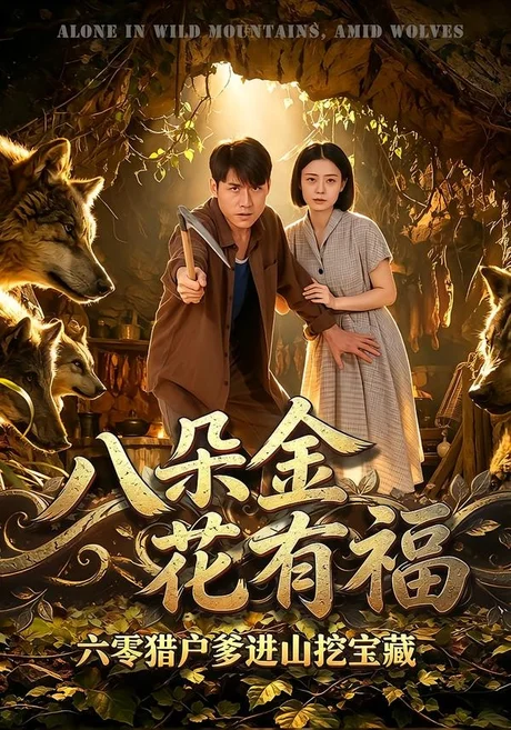《八朵金花有福,六零猎户爹进山挖宝藏(83集)张宇翔&高岫楠&武伟(夸克网盘)》短剧封面