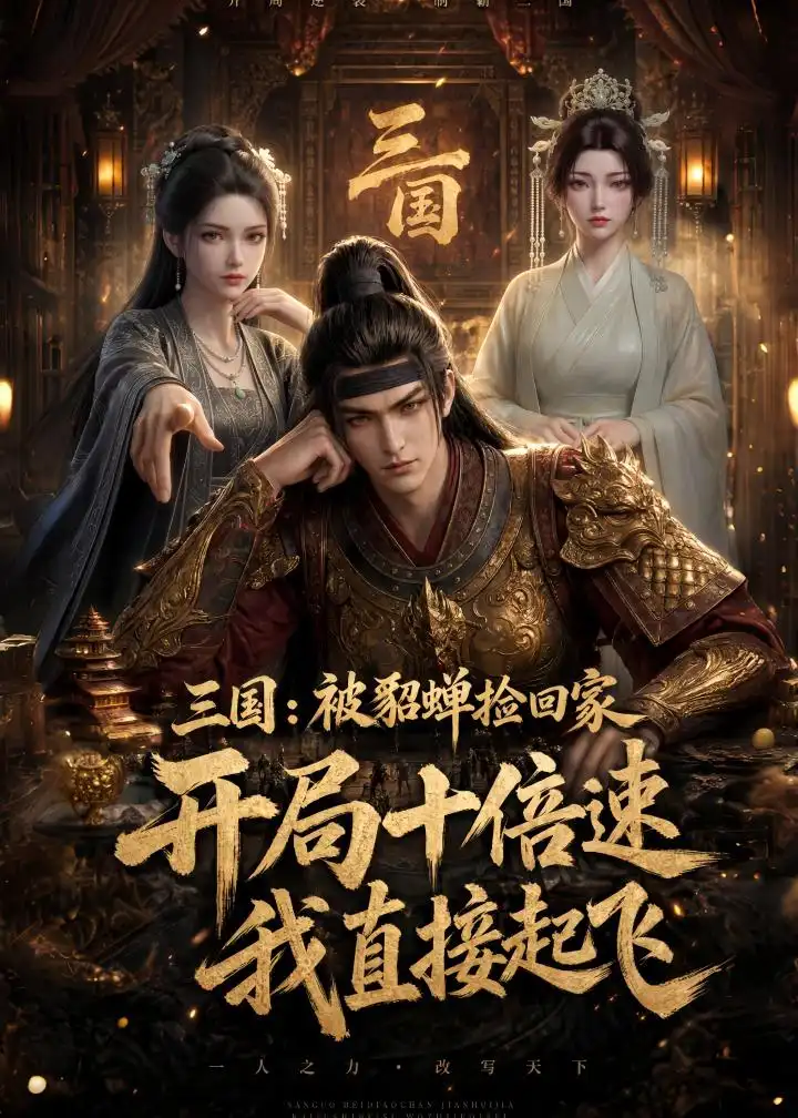 《三国：被貂蝉捡回家，开局十倍速我直接起飞（72集）动漫（夸克网盘）》短剧封面