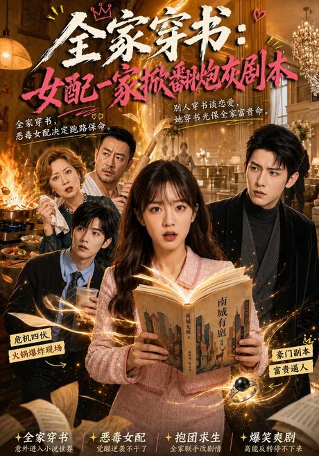 《全家穿书：女配一家掀翻炮灰剧本（52集）（夸克网盘）》短剧封面