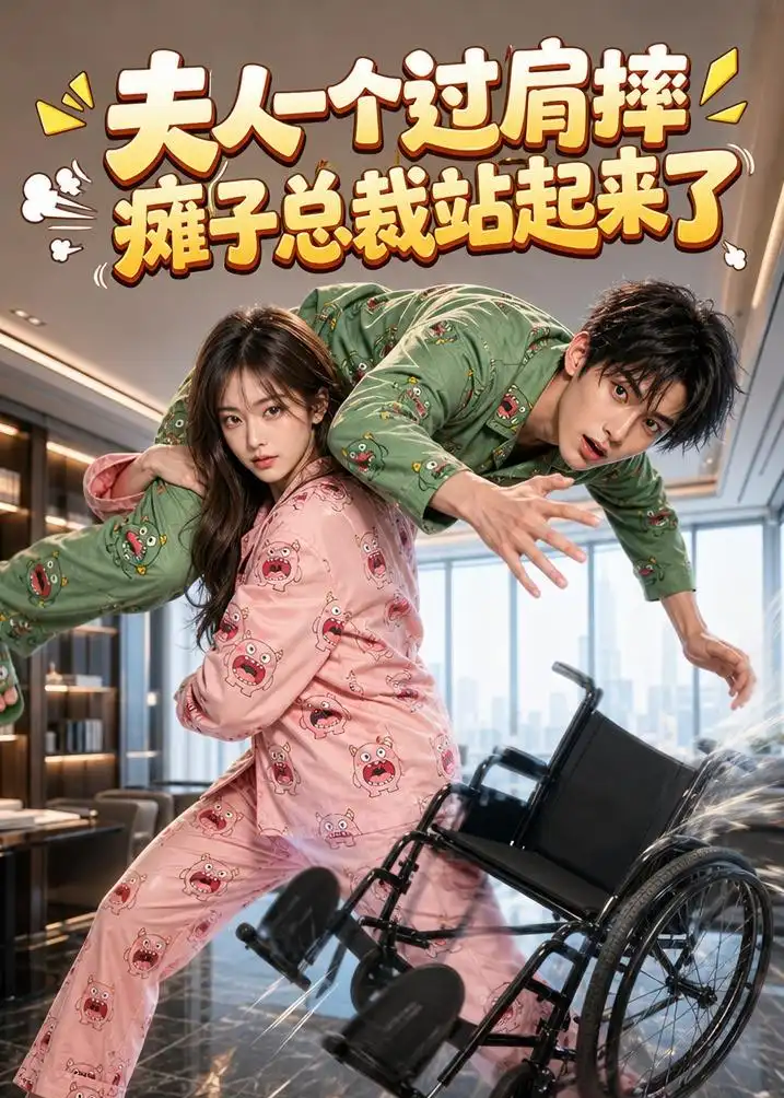 《夫人一个过肩摔,瘫子总裁站起来了(90集)(夸克网盘)》短剧封面