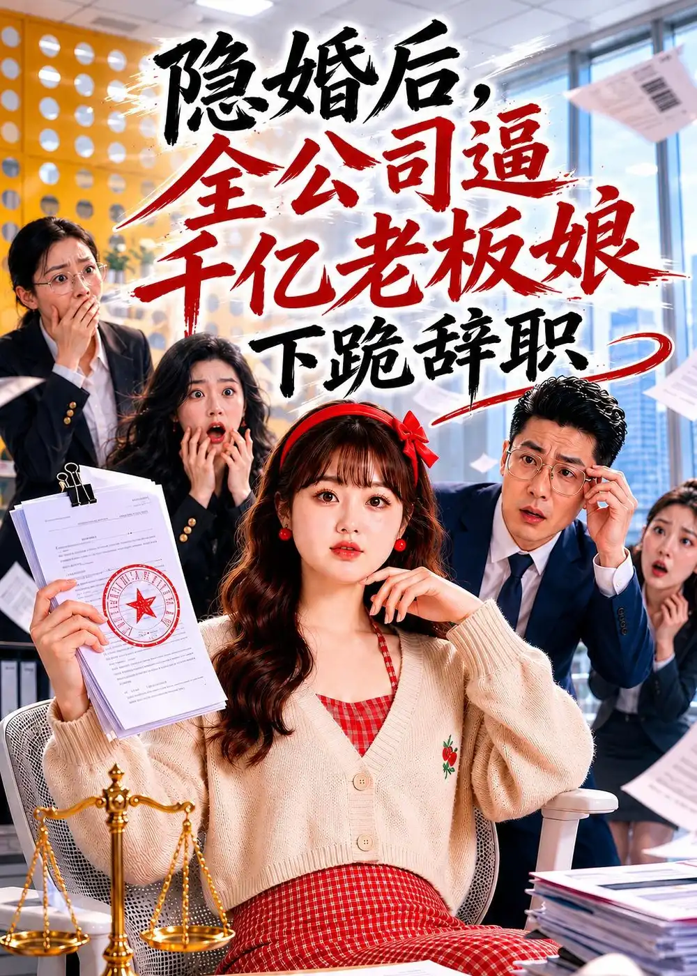 《隐婚后，全公司逼千亿老板娘下跪辞职（48集）AI短剧（夸克网盘）》短剧封面