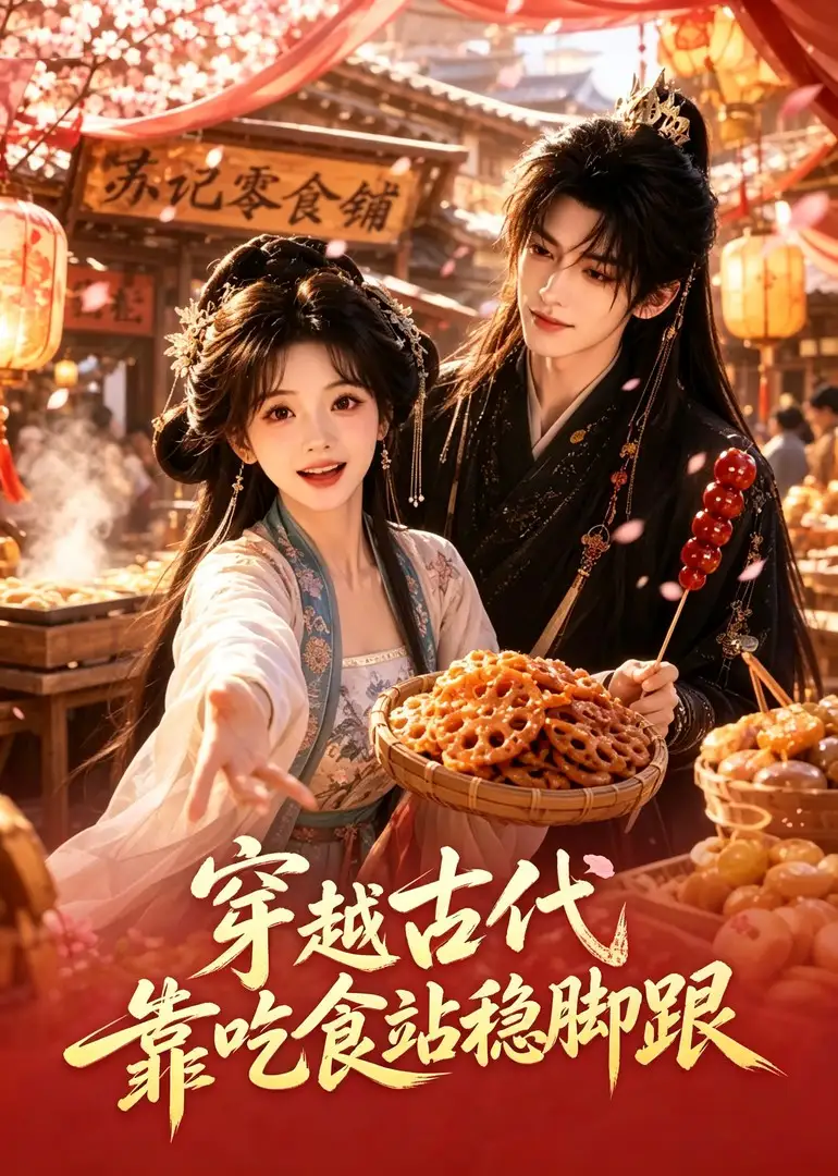 《穿越古代靠吃食站稳脚跟（21集）AI短剧 (2026)》短剧封面