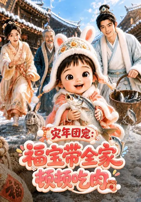 《灾年团宠:福宝带全家顿顿吃肉(125集)(百度网盘)》短剧封面