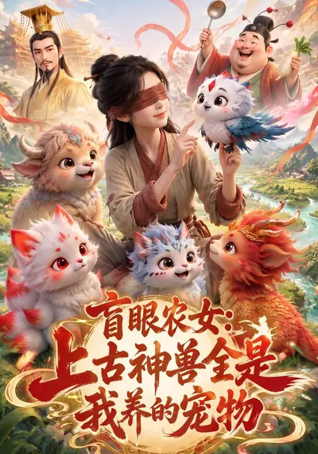 《盲眼农女：上古神兽全是我养的宠物（32集）（夸克网盘）》短剧封面