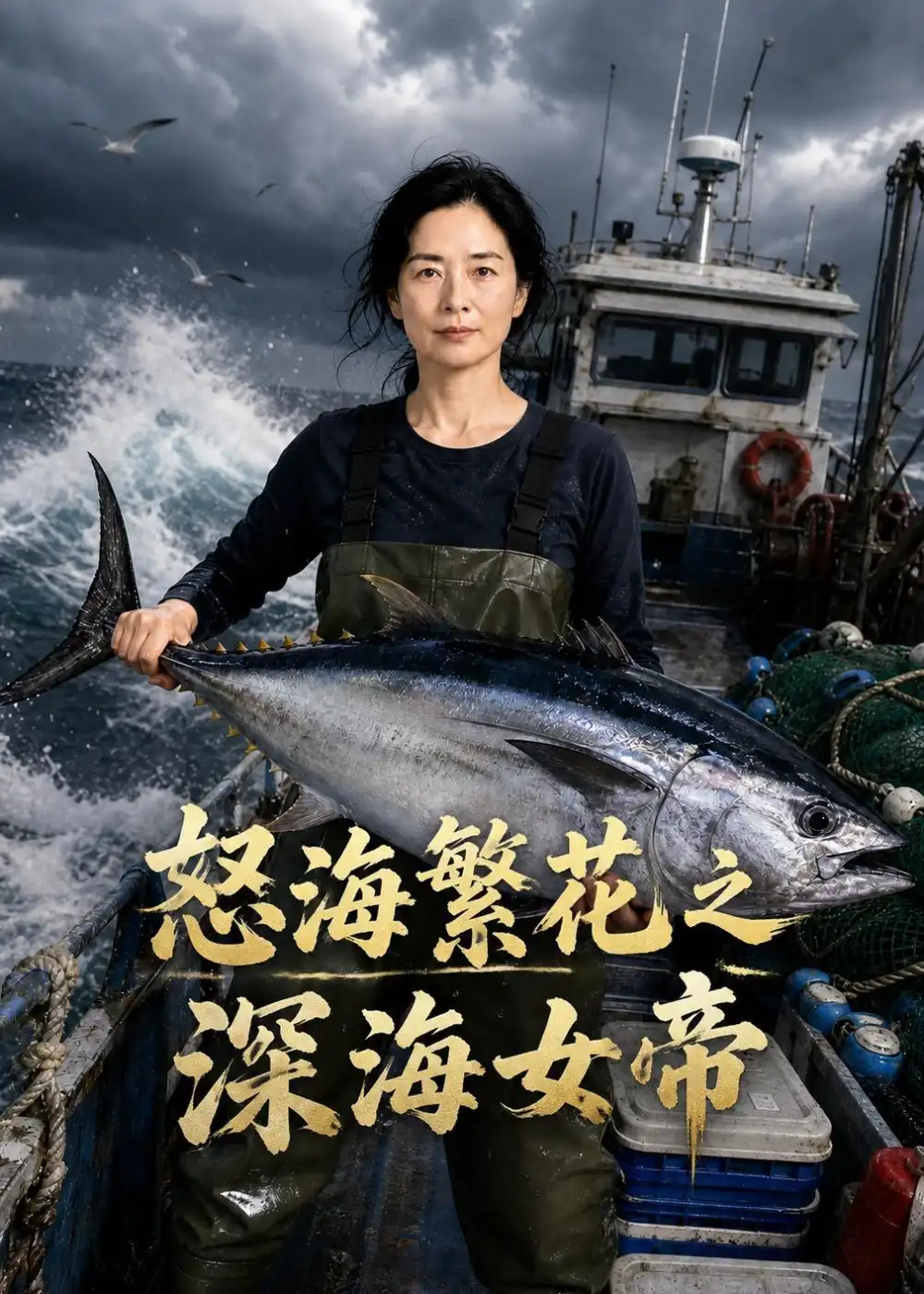 《怒海繁花之深海女帝（45集）AI短剧（夸克网盘）》短剧封面