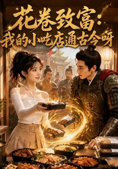 《花卷致富：我的小吃店通古今呀（80集）AI短剧 (2026)》短剧封面