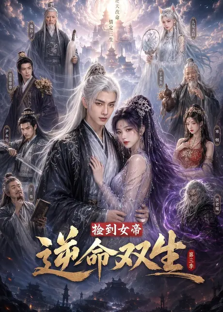 《捡到女帝，逆命双生第三季（91集）AI短剧 (2026)》短剧封面