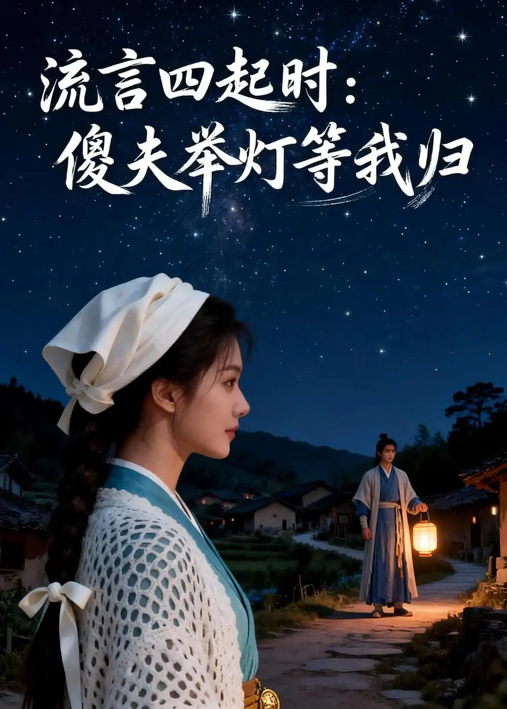 《流言四起时：傻夫举灯等我归（40集）（夸克网盘）》短剧封面