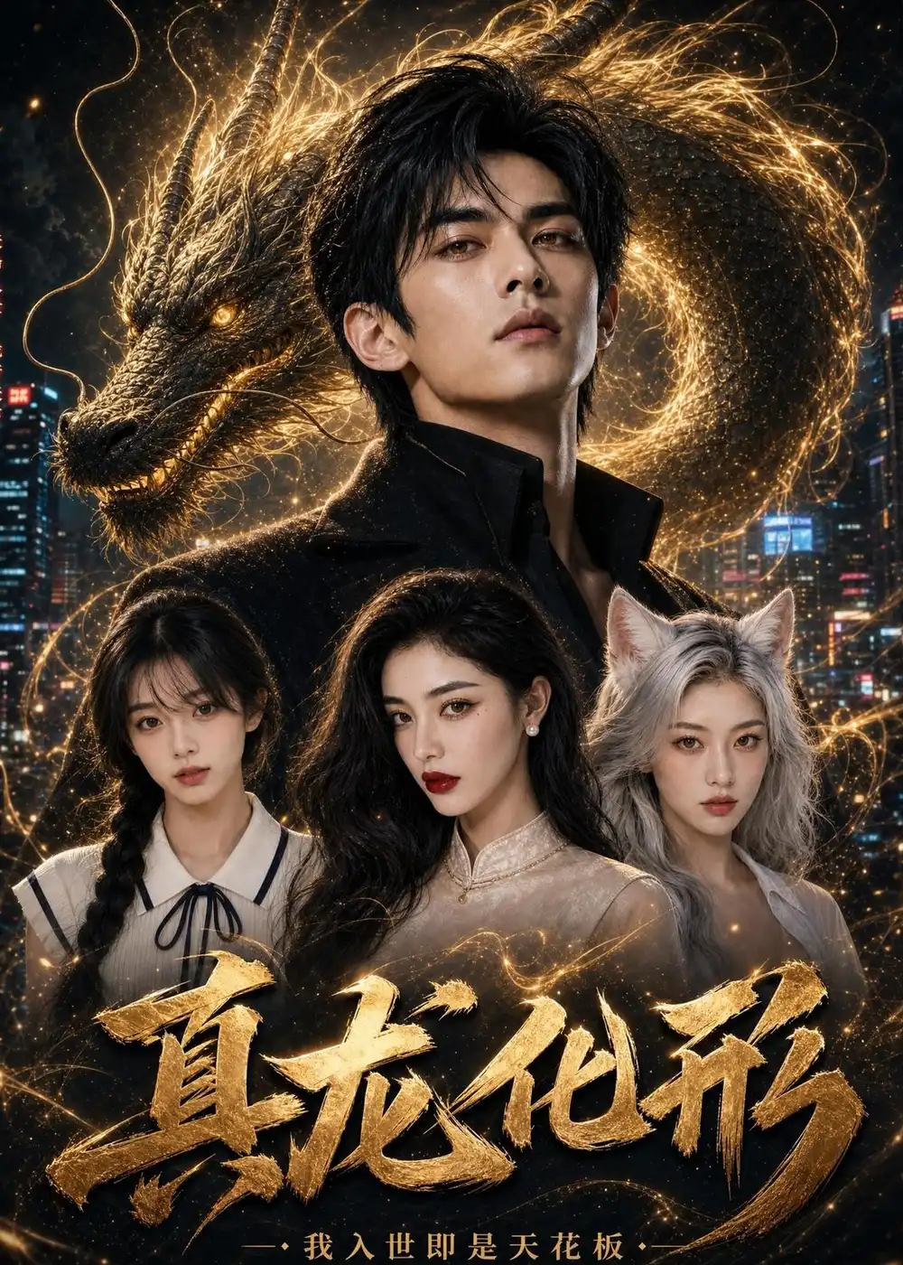 《真龙化形，我入世即是天花板（74集）AI短剧（夸克网盘）》短剧封面