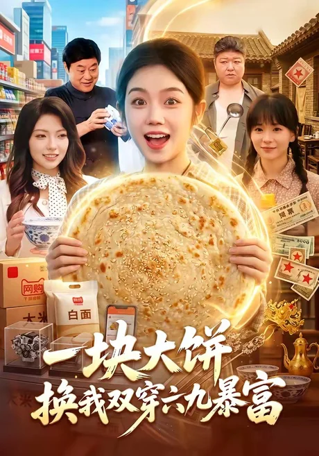 《一块大饼，换我双穿六九暴富（90集）攸灵&江路祺 (2026)》短剧封面