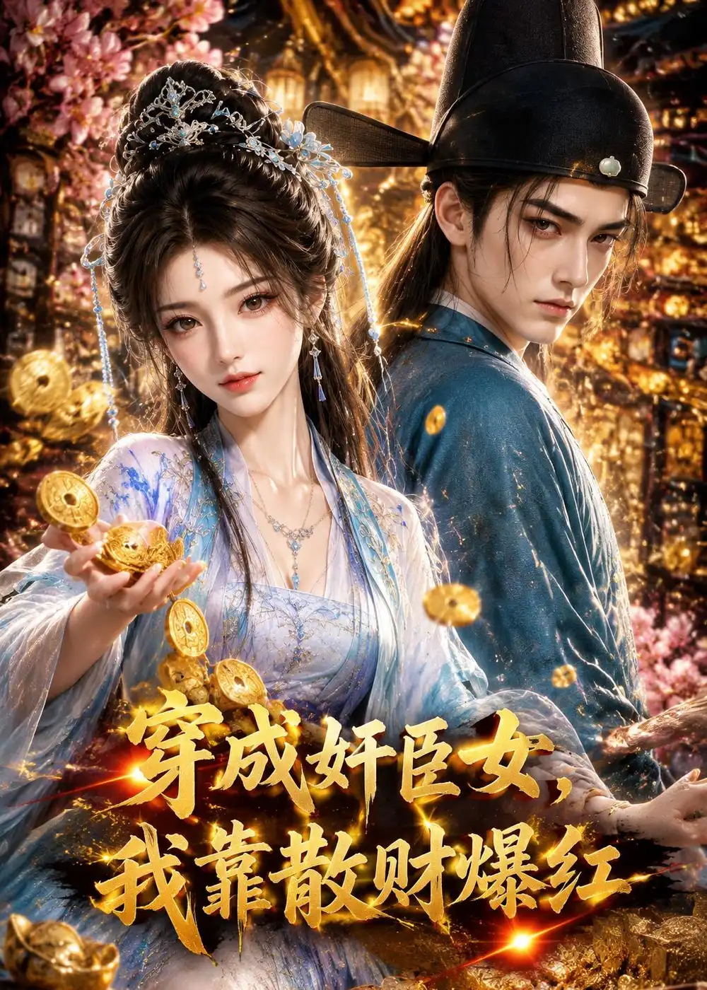 《穿成奸臣女，我靠散财爆红（77集）（夸克网盘）》短剧封面