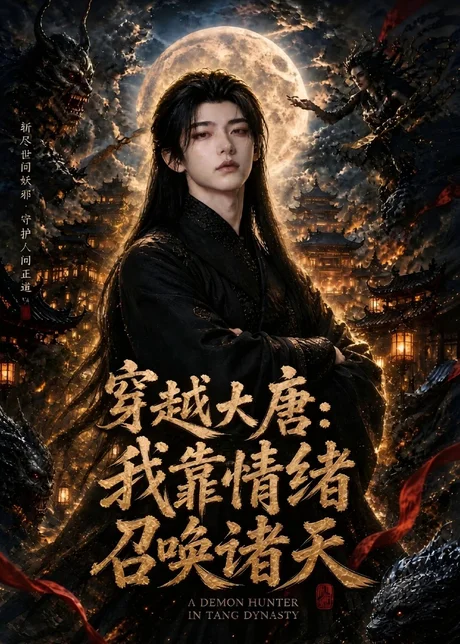《穿越大唐：我靠情绪召唤诸天（30集）AI短剧（百度网盘）》短剧封面