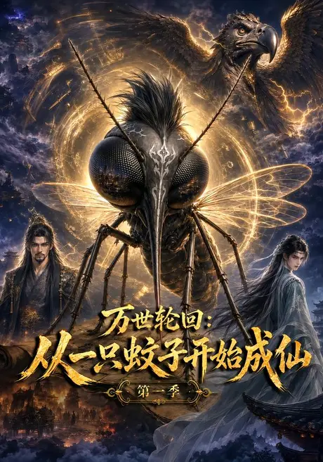 《万世轮回：从一只蚊子开始成仙第一季（100集）（夸克网盘）》短剧封面