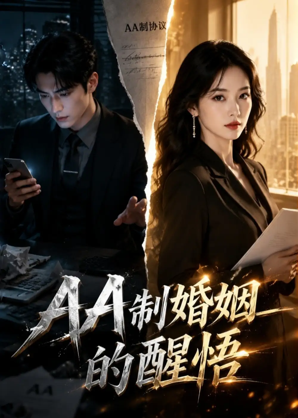 《AA制婚姻的醒悟(42集)AI短剧 (2026)》短剧封面