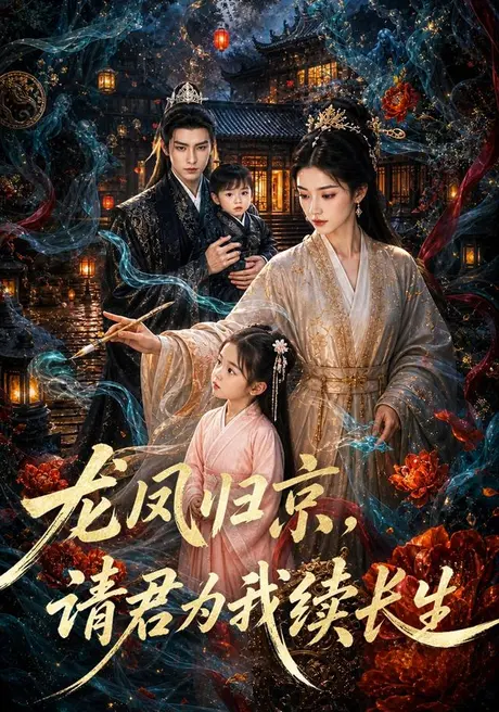 《龙凤归京,请君为我续长生(180集)AI短剧(夸克网盘)》短剧封面