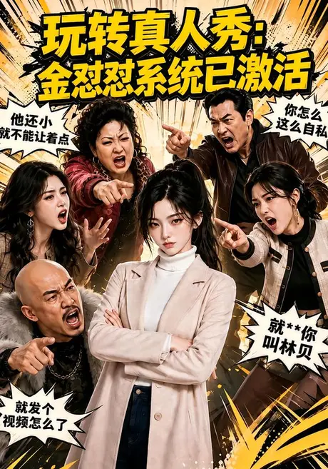 《玩转真人秀：金怼怼系统已激活（64集）（夸克网盘）》短剧封面