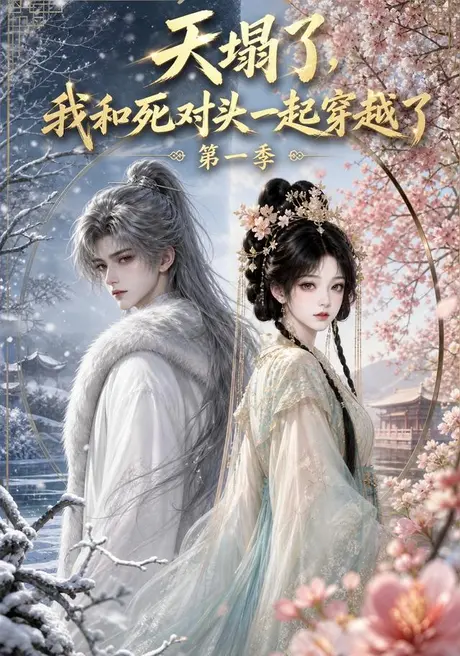 《天塌了，我和死对头一起穿越了第一季（100集）（夸克网盘）》短剧封面