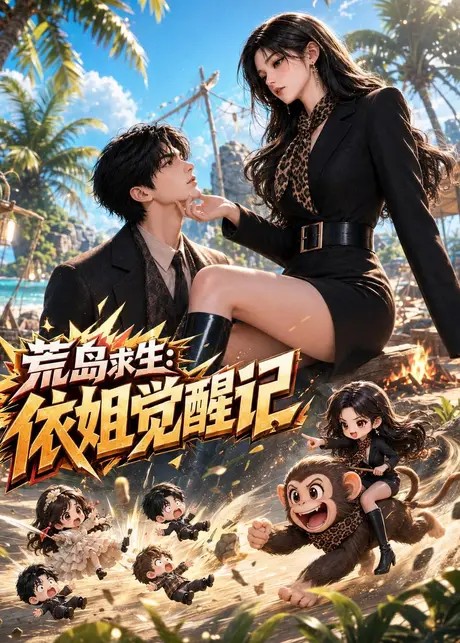 《荒岛求生：依姐觉醒记（100集）（夸克网盘）》短剧封面
